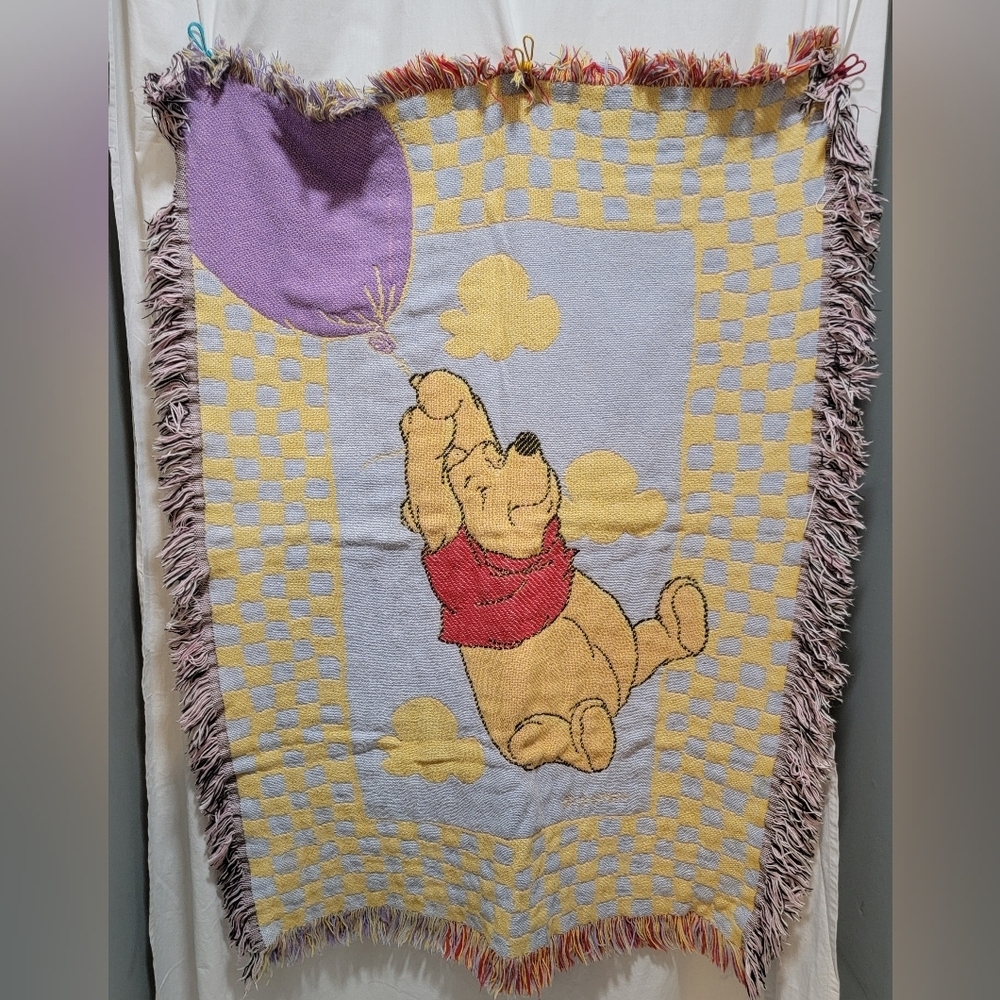 Vintage Disney Winnie the Pooh Throw Blanket